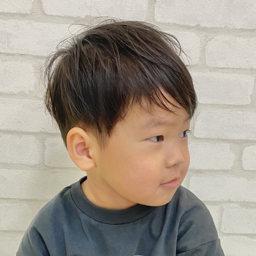 こどもの髪型　ナチュラル2ブロ