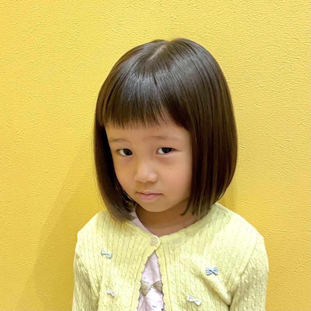 こどもの髪型　つやボブ